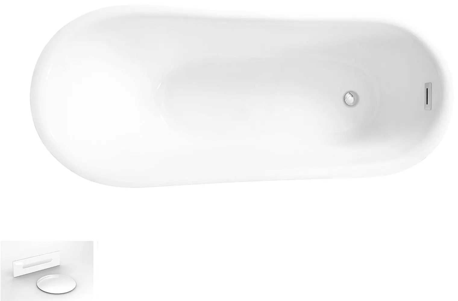 Ванна акриловая Besco Calima WAS-170-CBI 170x74 (White) - 3