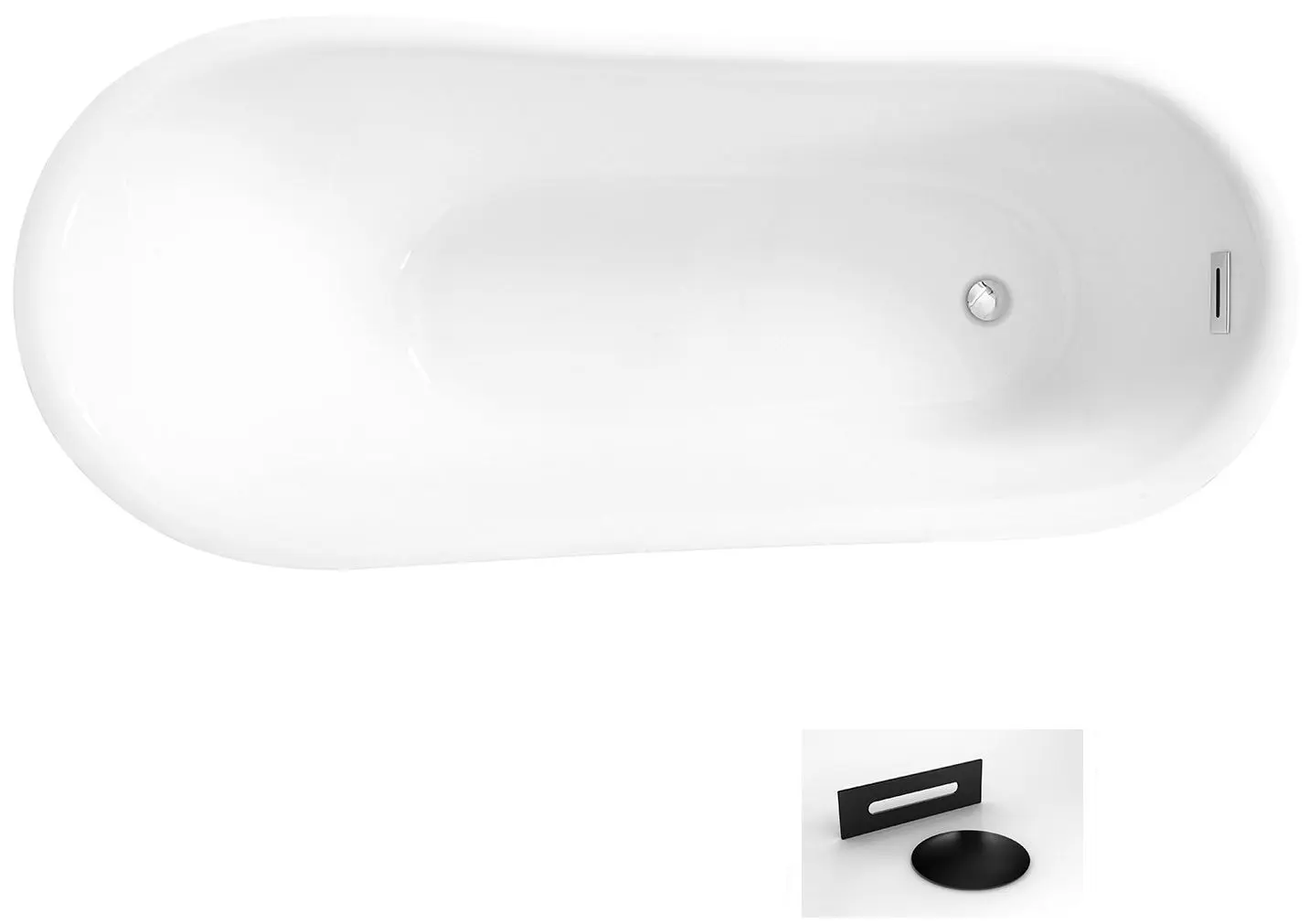 Ванна акриловая Besco Calima WAS-170-CCZ 170x74 (White) - 3