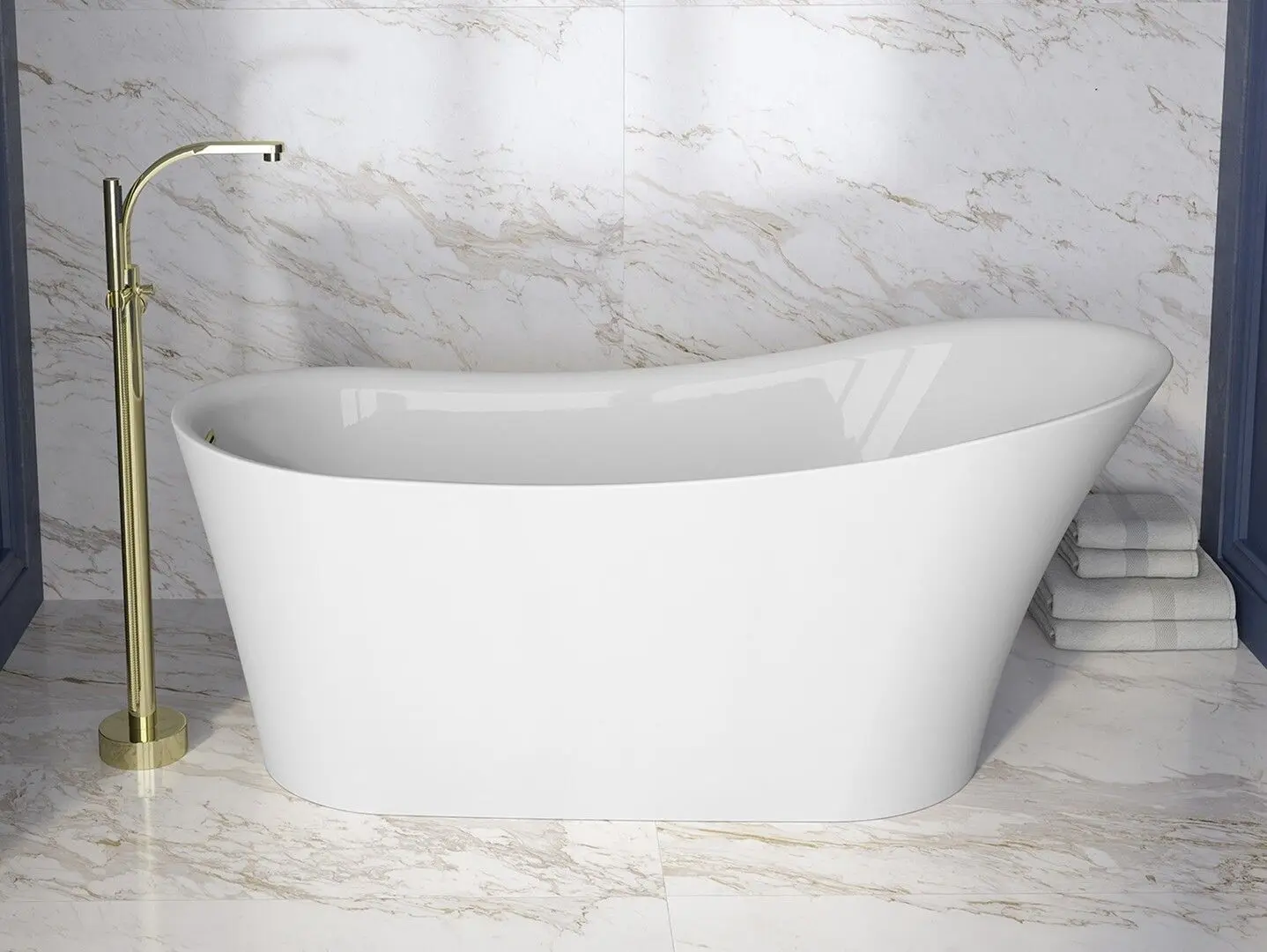 Ванна акриловая Besco Calima WAS-170-CCZ 170x74 (White) - 4