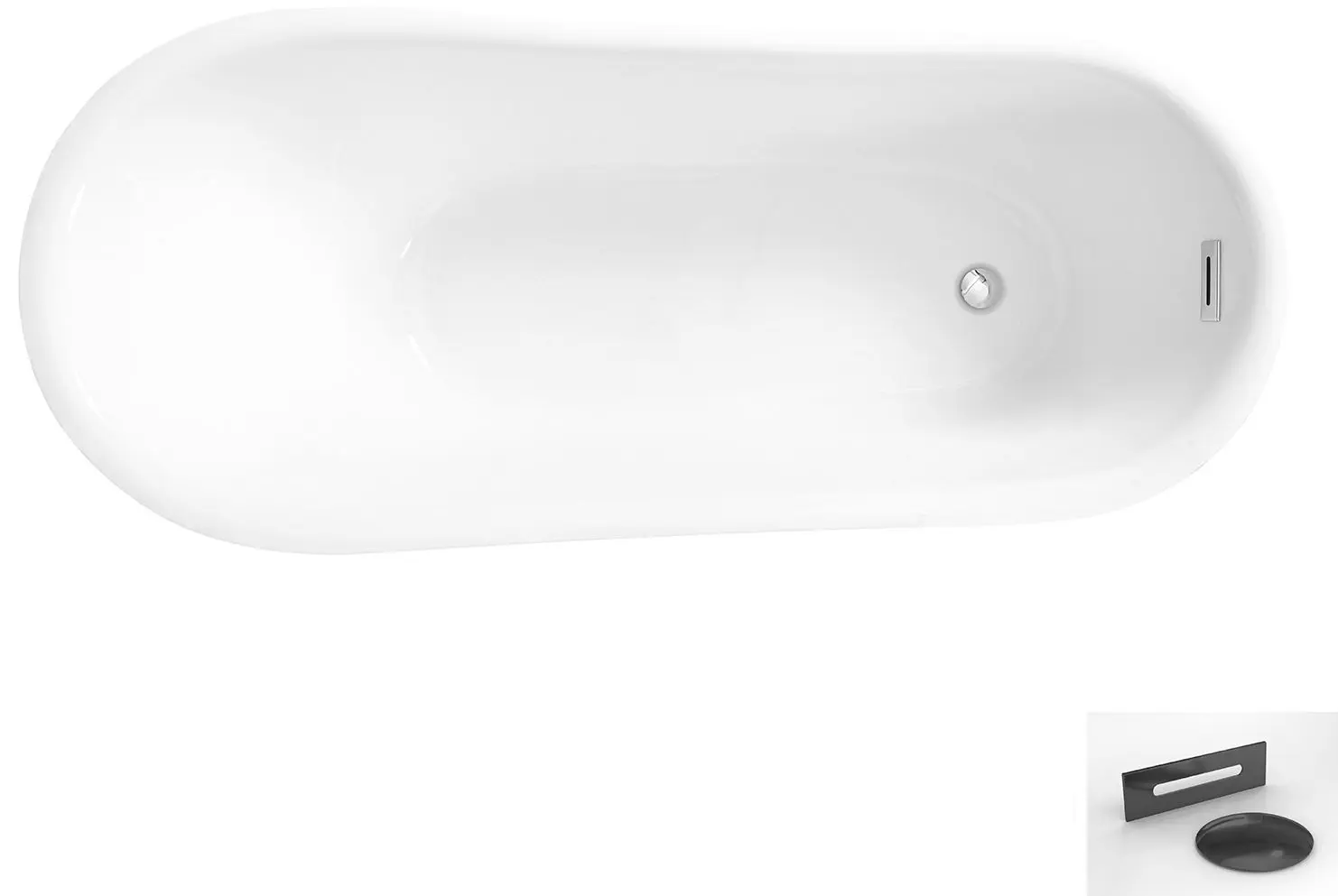 Ванна акриловая Besco Calima WAS-170-CGR 170x74 (White) - 2