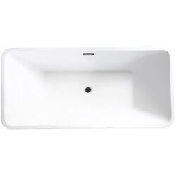 Cada de baie din acril Besco Evita Glam 160x80 (Graphite/White/Black) Thumb