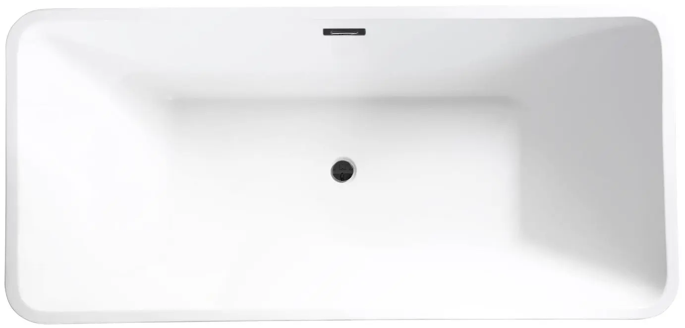 Cada de baie din acril Besco Evita Glam 160x80 (Graphite/White/Black) - 2