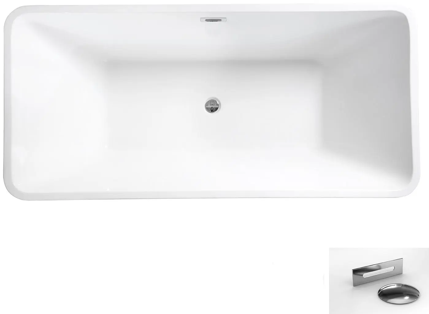 Ванна акриловая Besco Evita Glam WA-160-ESR 160x80 (Silver) - 2