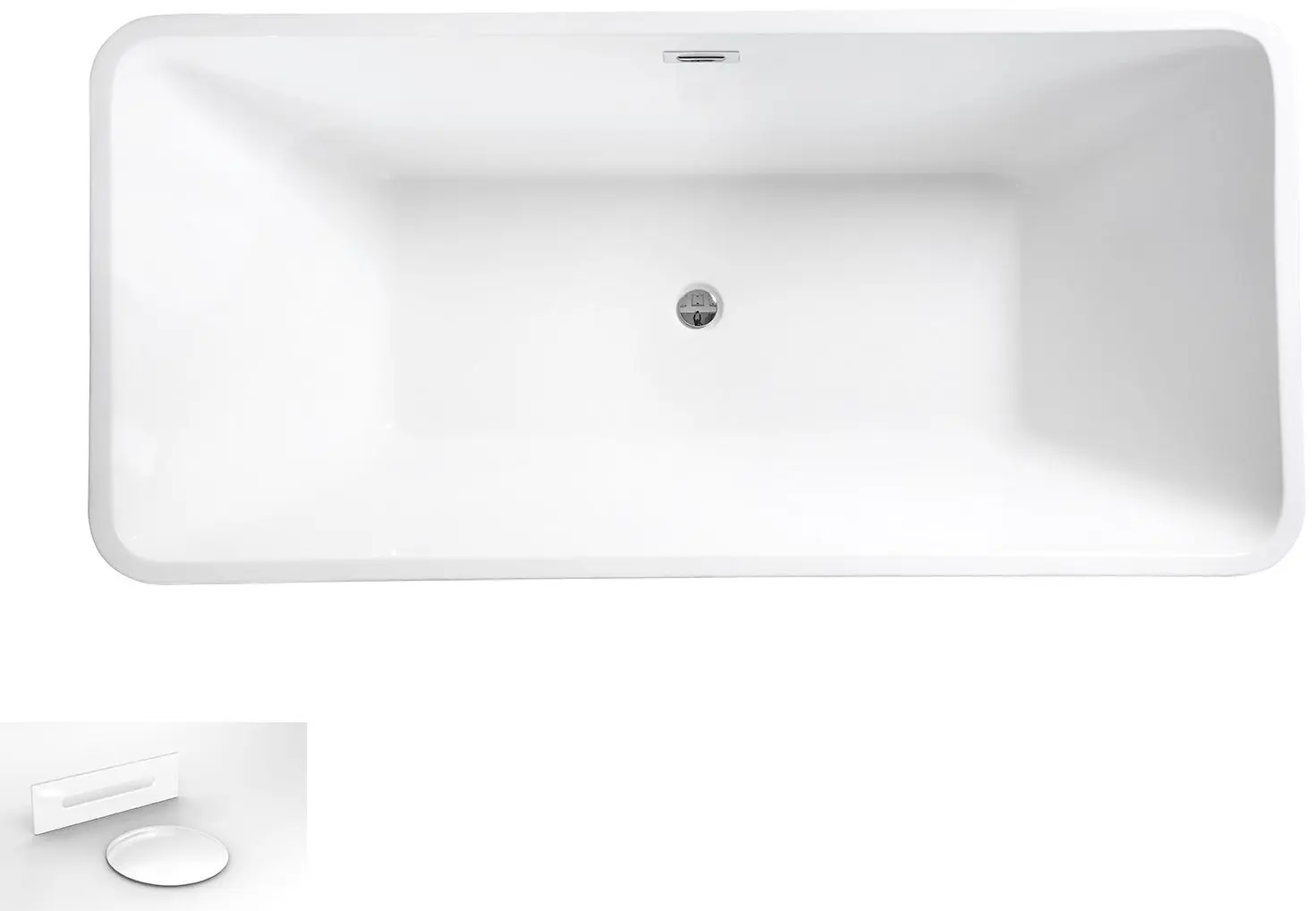 Ванна акриловая Besco Evita Glam WA-160-EZB 160x80 (Gold) - 2