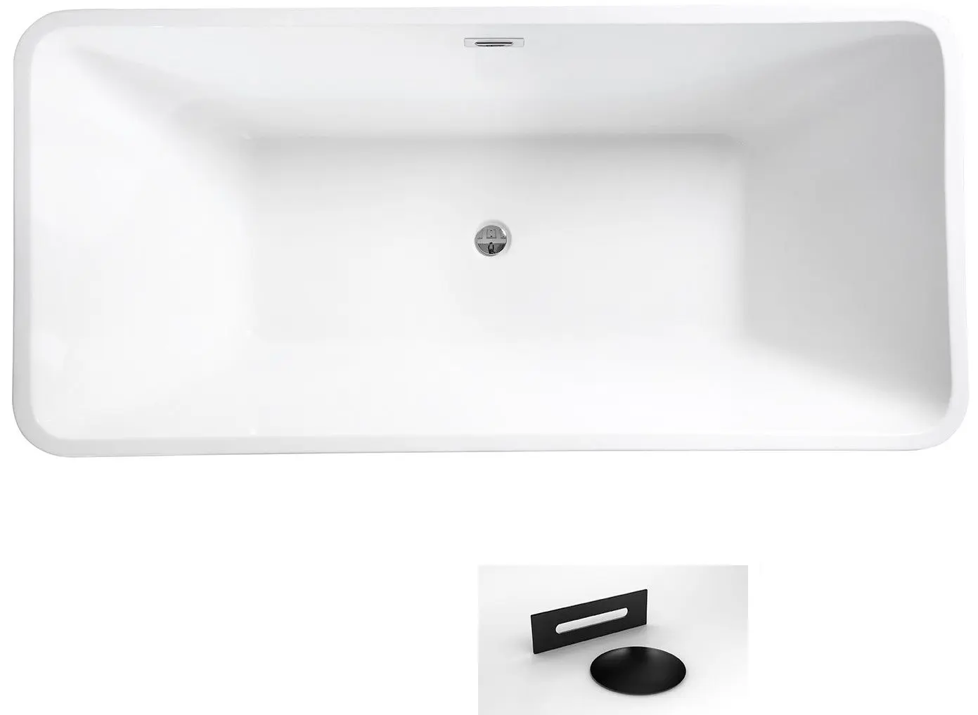 Ванна акриловая Besco Evita Glam WA-160-EZC 160x80 (Gold) - 2