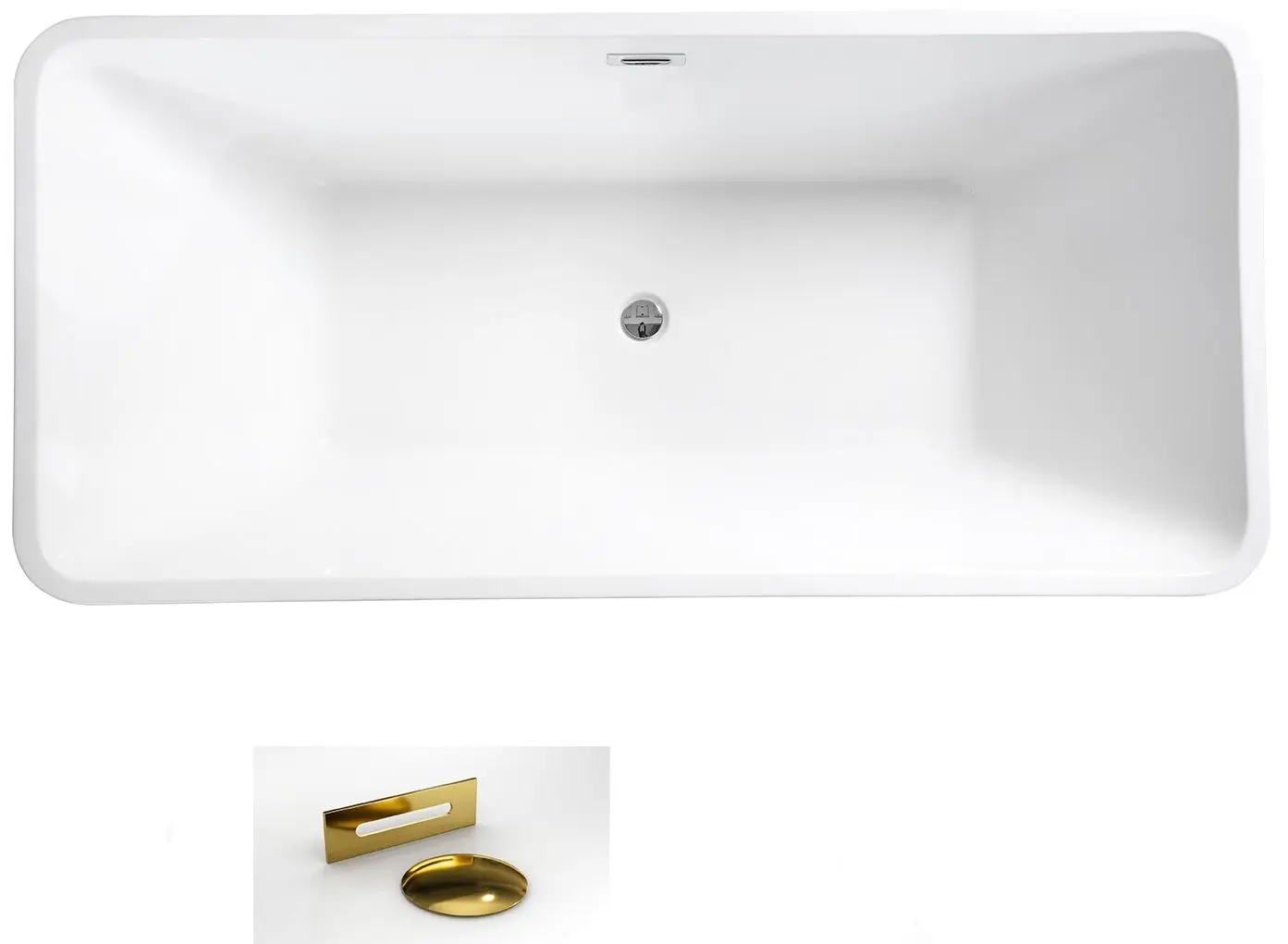 Ванна акриловая Besco Evita Glam WA-160-EZZ 160x80 (Gold) - 2