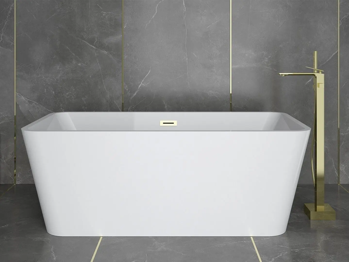 Cada de baie din acril Besco Evita WAS-160-EBI 160x80 (White) - 5