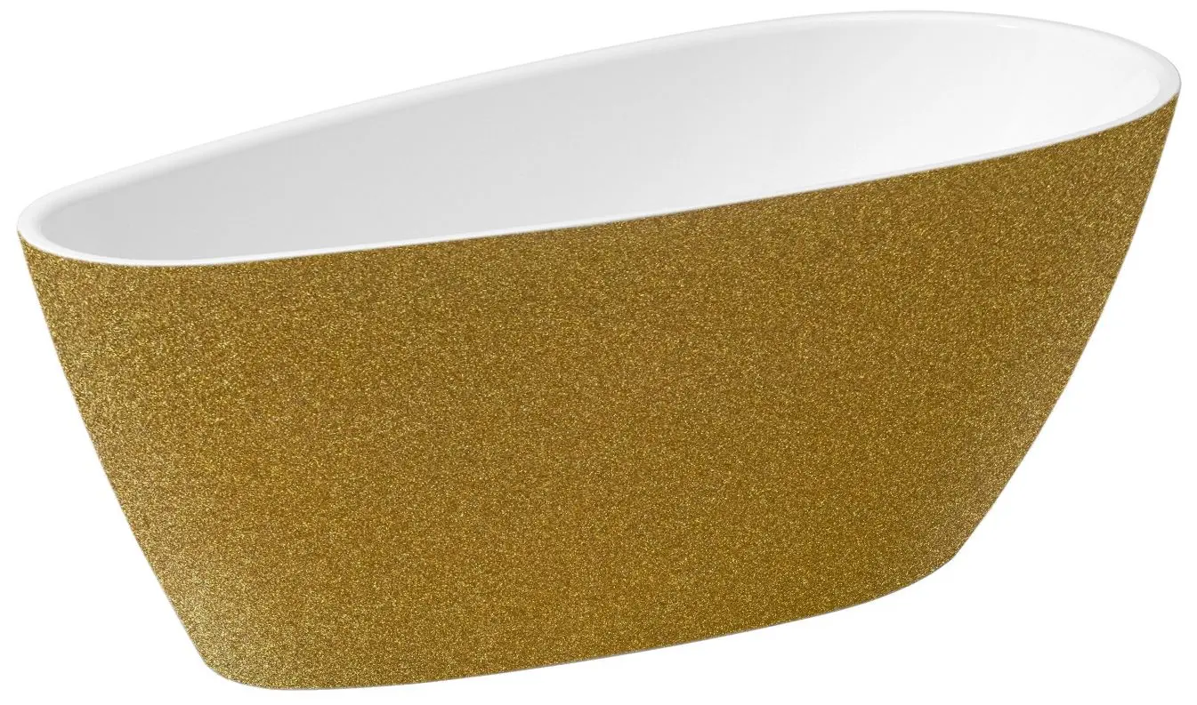 Cada de baie din acril Besco Goya A-Line Glam 160x73 (Gold/White/Graphite)