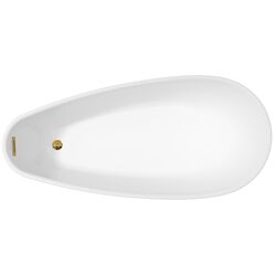 Ванна акриловая Besco Goya A-Line Glam 160x73 (Graphite/White/Gold) Thumb