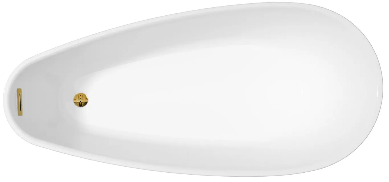 Cada de baie din acril Besco Goya A-Line Glam 170x80 (Graphite/White/Gold)