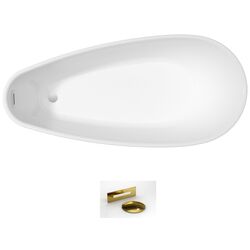 Ванна акриловая Besco Goya A-Line Glam WA-160-GSZ 160x73 (Silver) Thumb