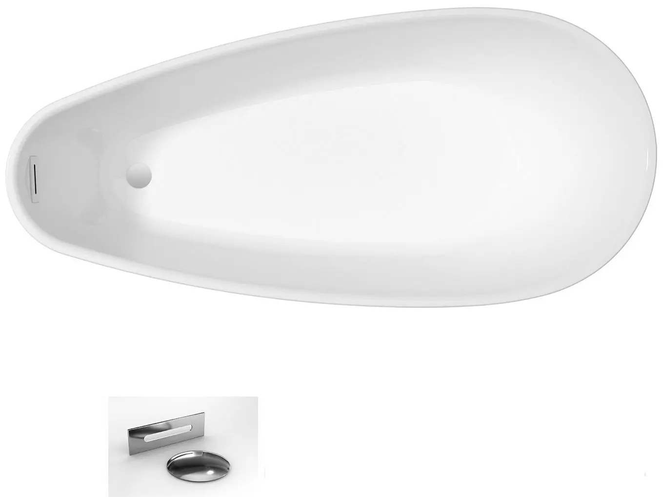 Ванна акриловая Besco Goya A-Line Glam WA-160-GZL 160x73 (Gold) - 2