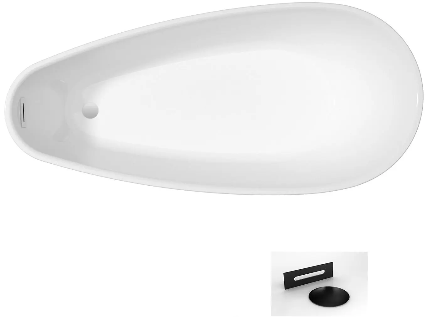 Ванна акриловая Besco Goya A-Line Glam WA-170-GSC 170x80 (Silver) - 2