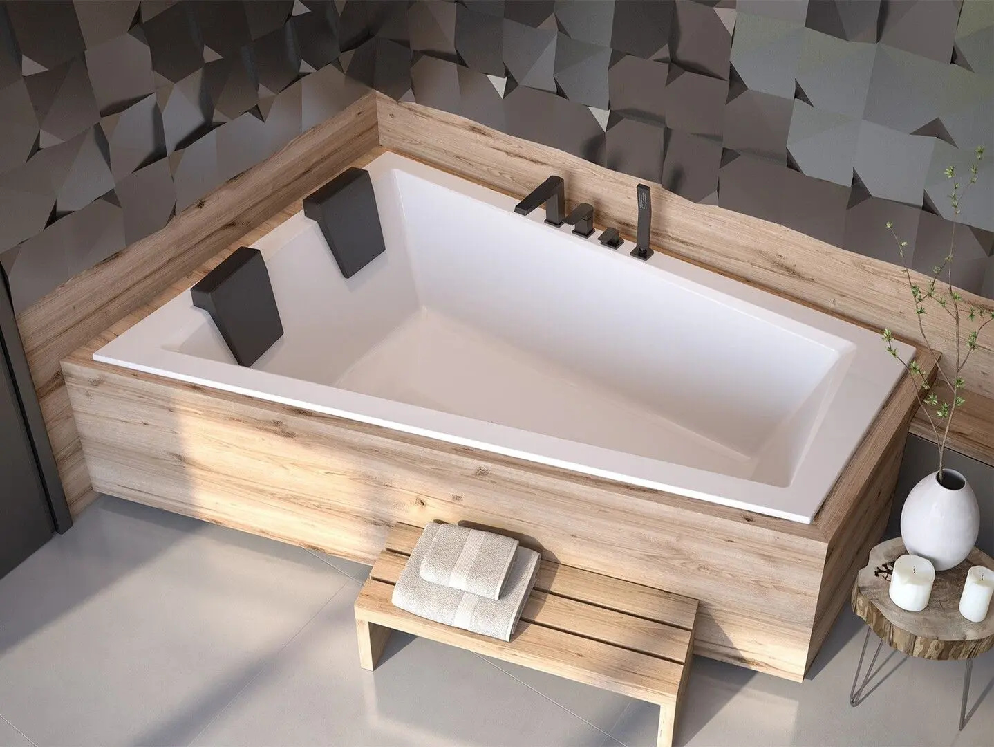 Ванна акриловая Besco Intima Duo Slim WAID-180-SL Left 180x125 (White) - 3