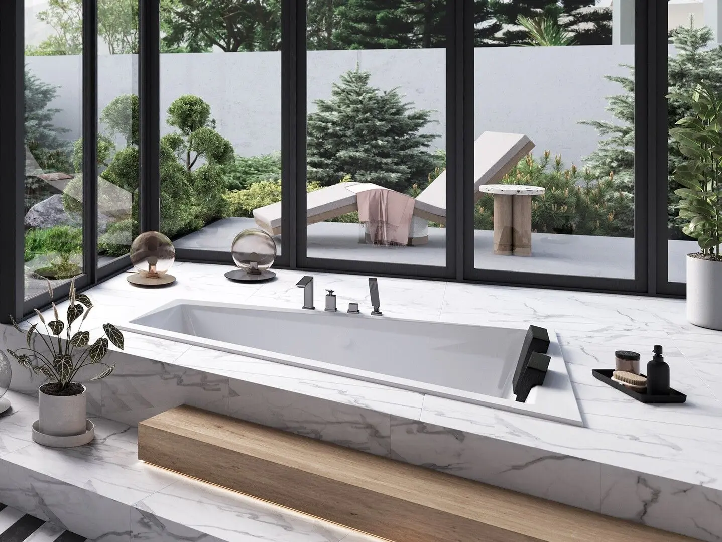 Ванна акриловая Besco Intima Duo Slim WAID-180-SP Right 180x125 (White) - 4