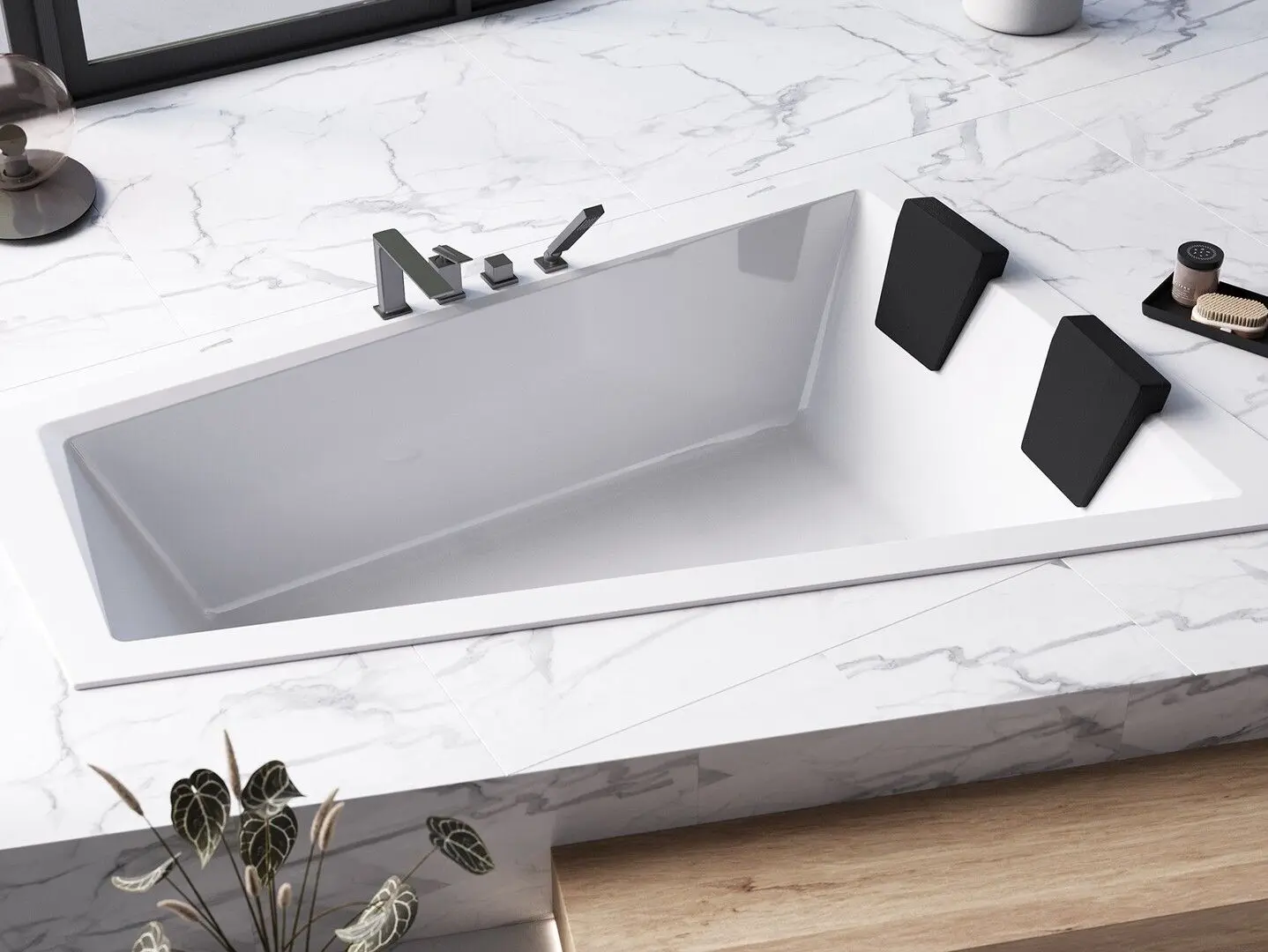 Ванна акриловая Besco Intima Duo Slim WAID-180-SP Right 180x125 (White) - 5