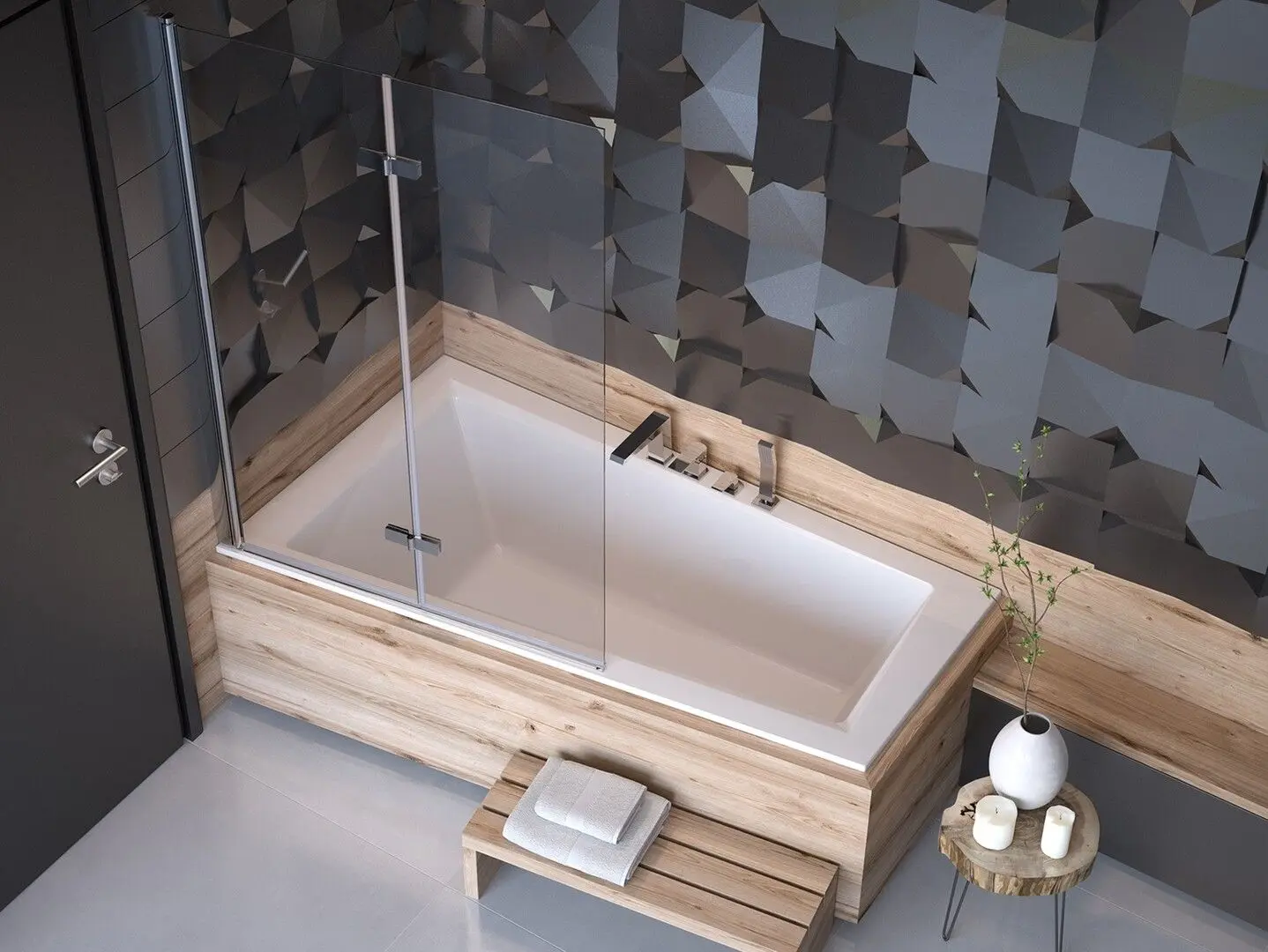 Ванна акриловая Besco Intima Slim WAIT-150-SL Left 150x85 (White) - 2