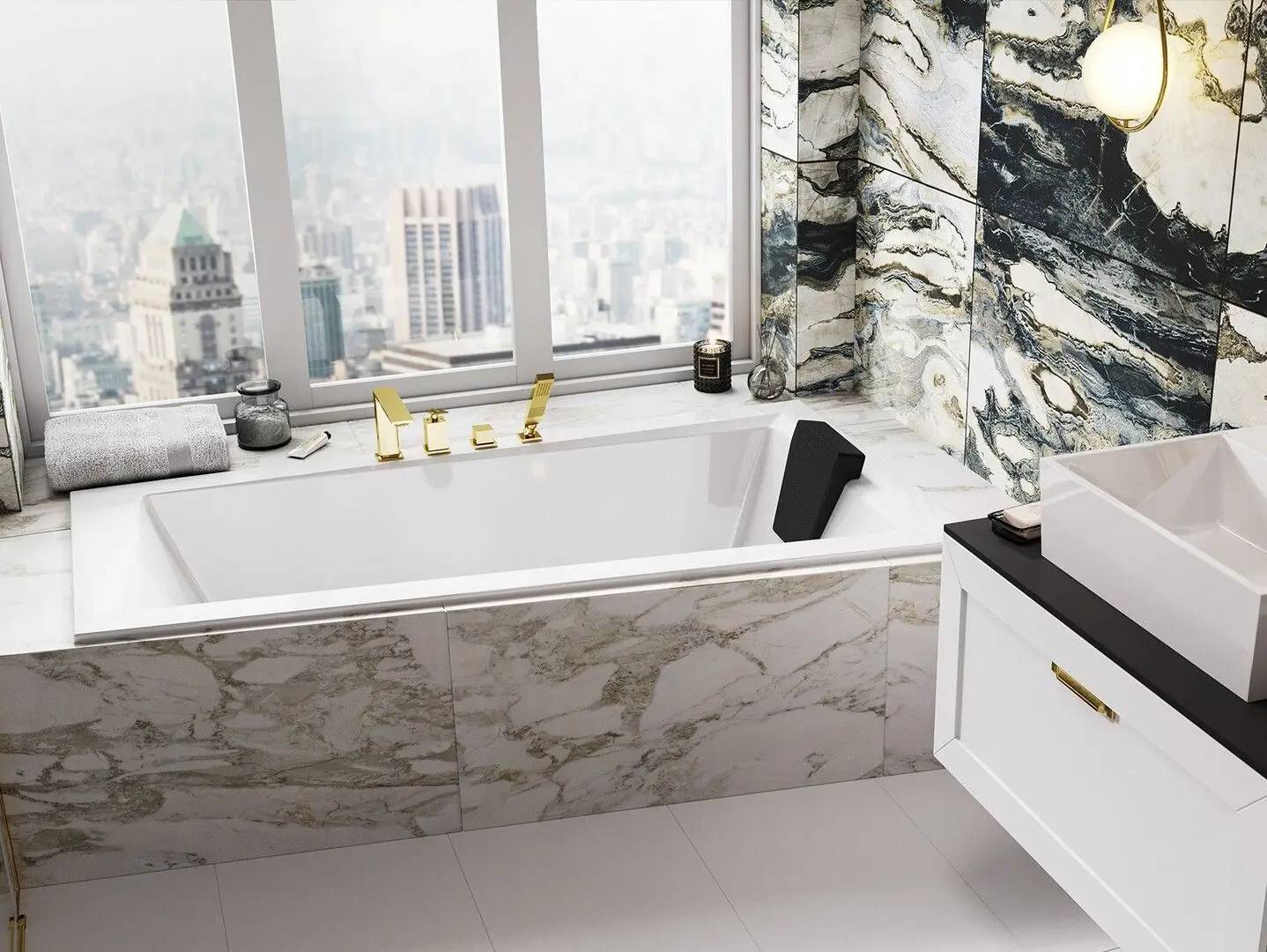 Ванна акриловая Besco Intima Slim WAIT-160-SP Right 160x90 (White) - 4