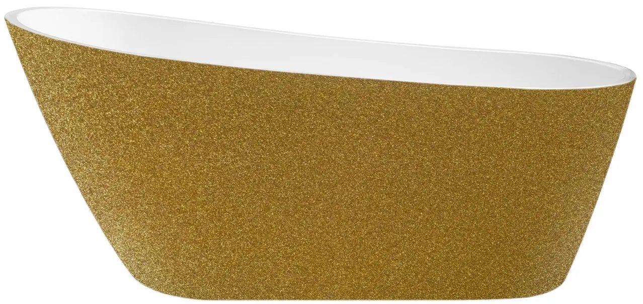 Сadă de baie din acril Besco Melody Glam 150x80 (Gold/White/Chrome)