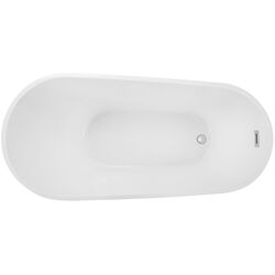 Cada de baie Besco Melody Glam 150x80 (Graphite/White/Chrome) Thumb