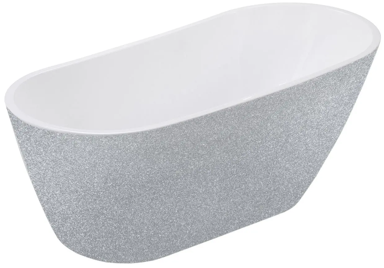 Сadă de baie din acril Besco Melody Glam 170x80 (Silver/White/Black)