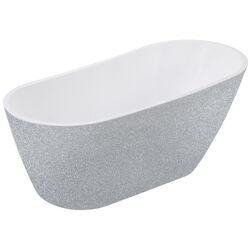 Сadă de baie din acril Besco Melody Glam 170x80 (Silver/White/Chrome)