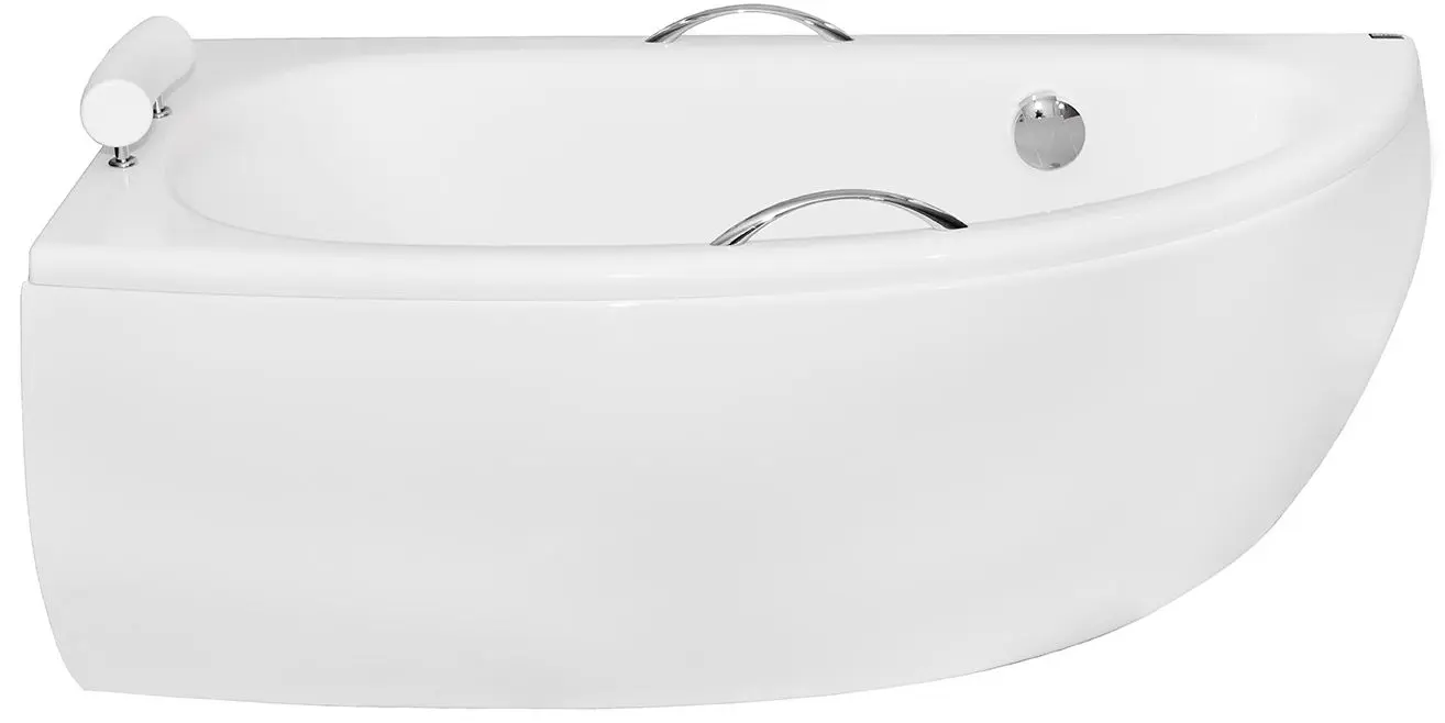 Ванна акриловая Besco Milena Premium 150x70 Left + Ambition + Standard (White/Chrome)