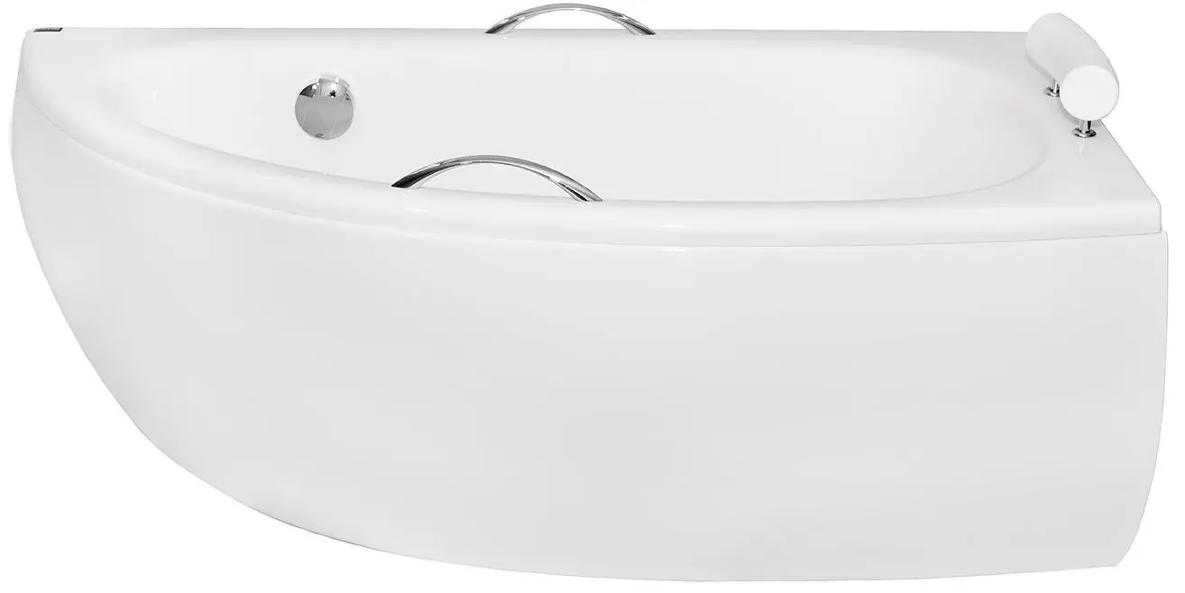 Cada de baie din acril Besco Milena Premium 150x70 Right + Ambition + Standard (White/Chrome)