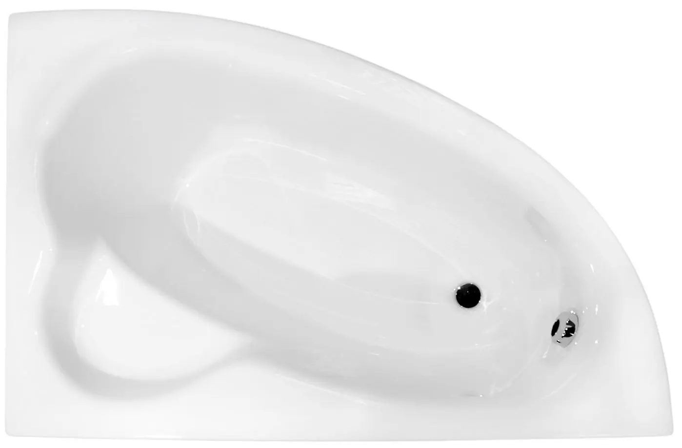 Cada de baie din acril Besco Natalia 150x100 Left (White)