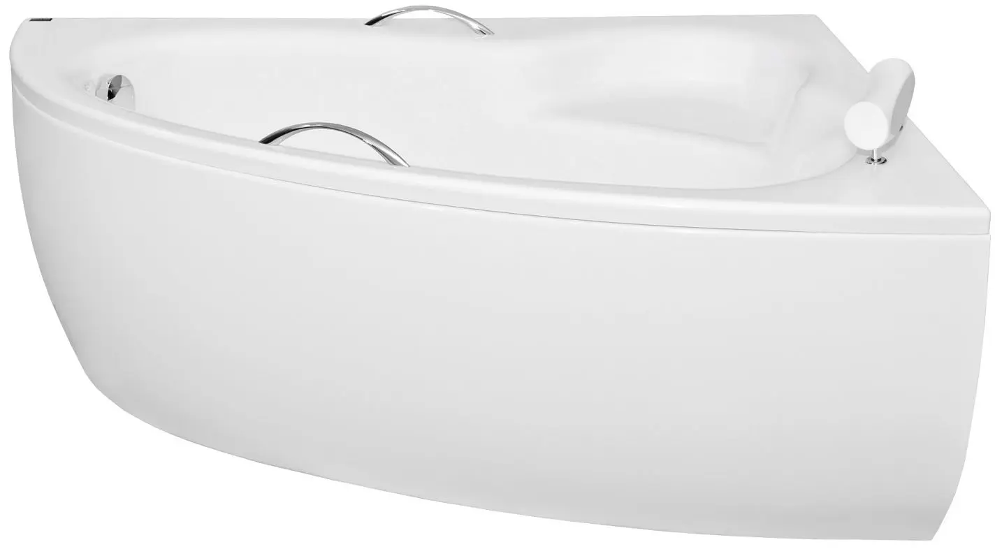Cada de baie din acril Besco Natalia Premium 150x100 Right + Ambition + Standard (White/Chrome)