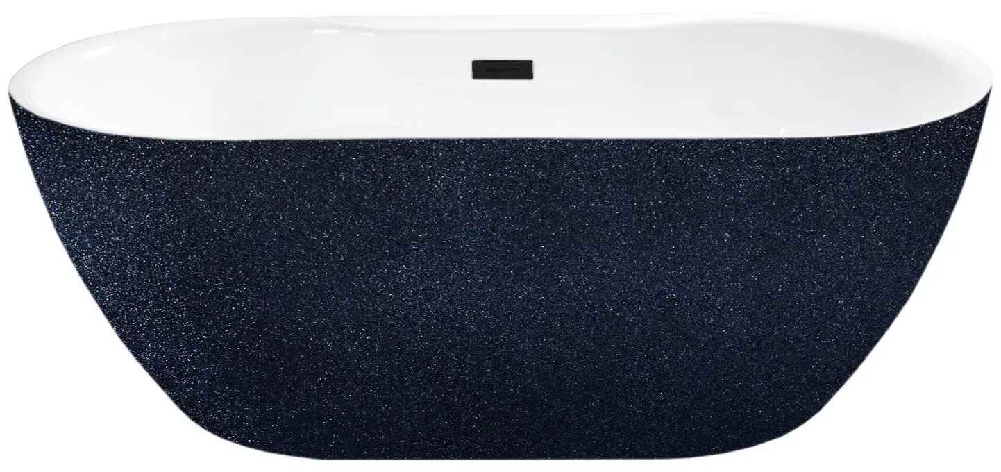 Ванна акриловая Besco Navia Glam 140x75 (Graphite/White/Black)
