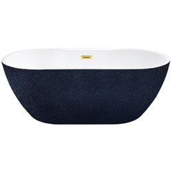 Cada de baie din acril Besco Navia Glam 150x80 (Graphite/White/Gold)