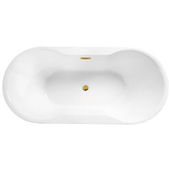 Cada de baie din acril Besco Navia Glam 160x80 (Graphite/White/Gold) Thumb