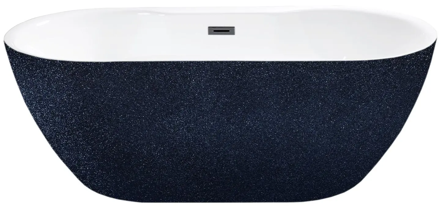 Cada de baie din acril Besco Navia Glam 160x80 (Graphite/White)