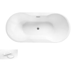 Cada de baie din acril Besco Navia Glam WA-140-NSB 140x75 (Silver) Thumb