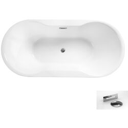 Ванна акриловая Besco Navia Glam WA-140-NSR 140x75 (Silver) Thumb