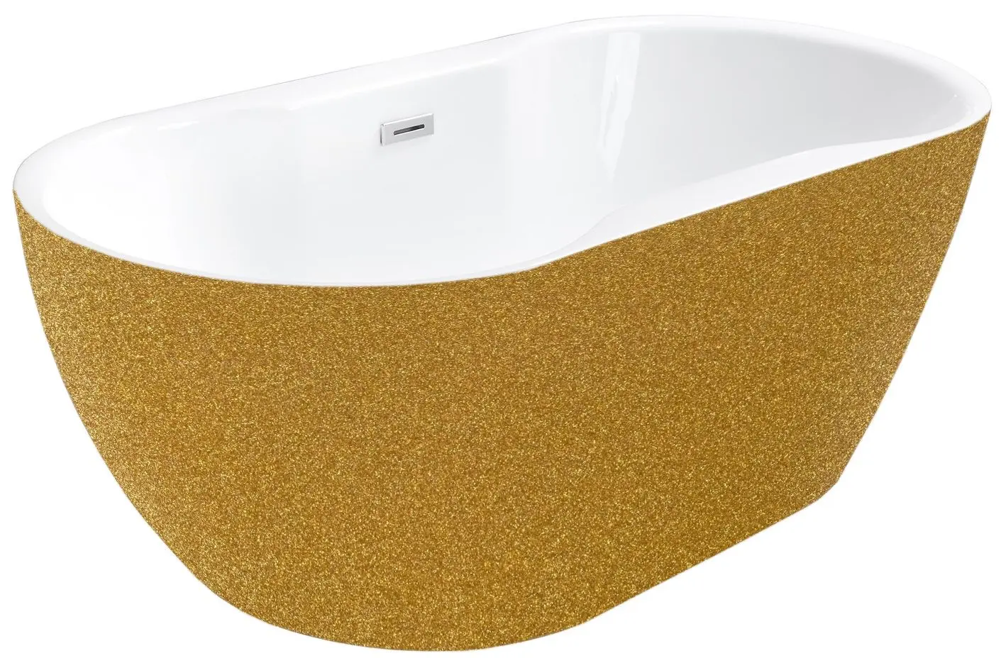 Ванна акриловая Besco Navia Glam WA-140-NZZ 140x75 (Gold)