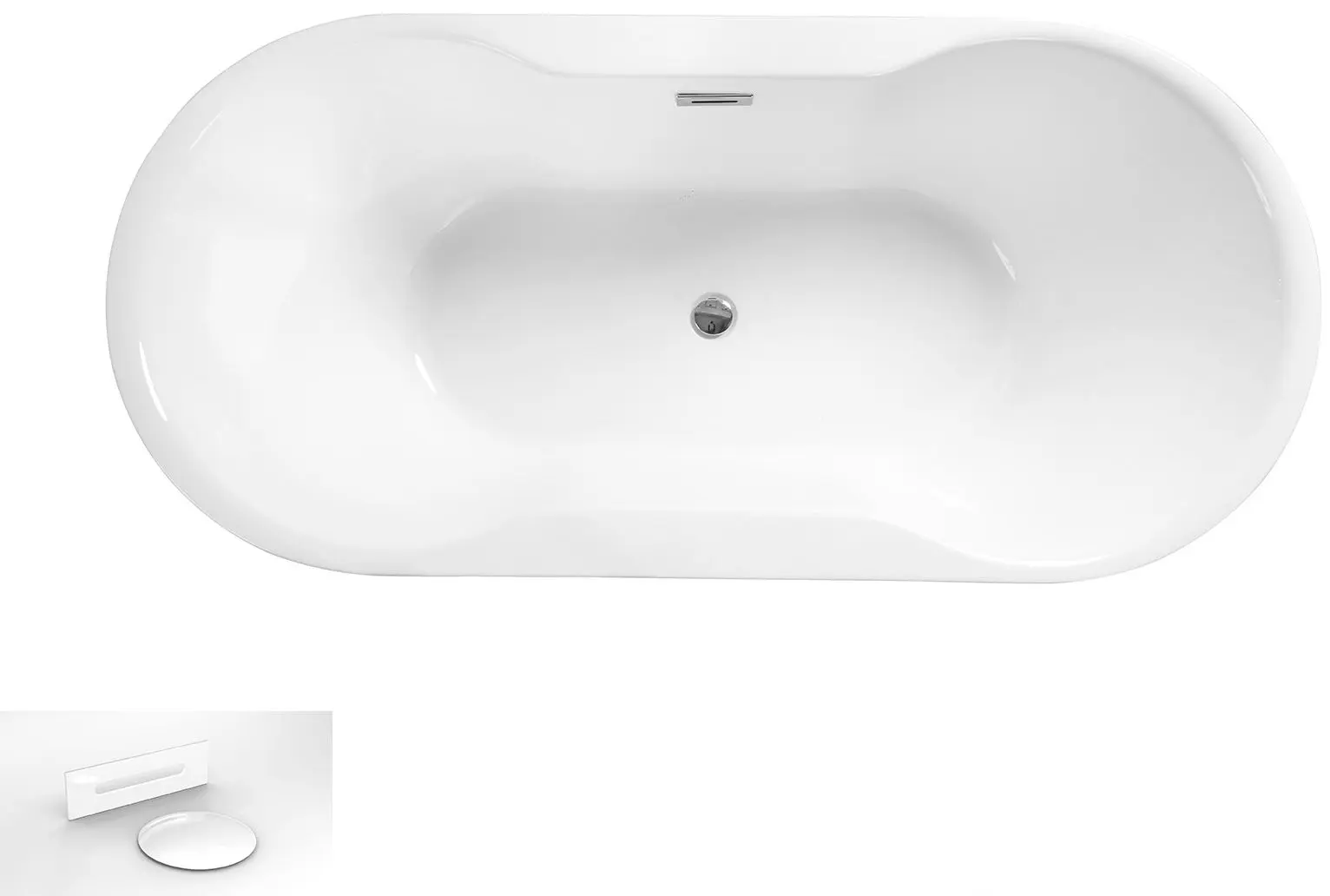 Ванна акриловая Besco Navia Glam WA-160-NSB 160x80 (Silver) - 2