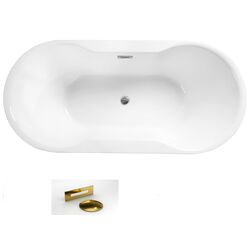 Ванна акриловая Besco Navia Glam WA-160-NZZ 160x80 (Gold) Thumb