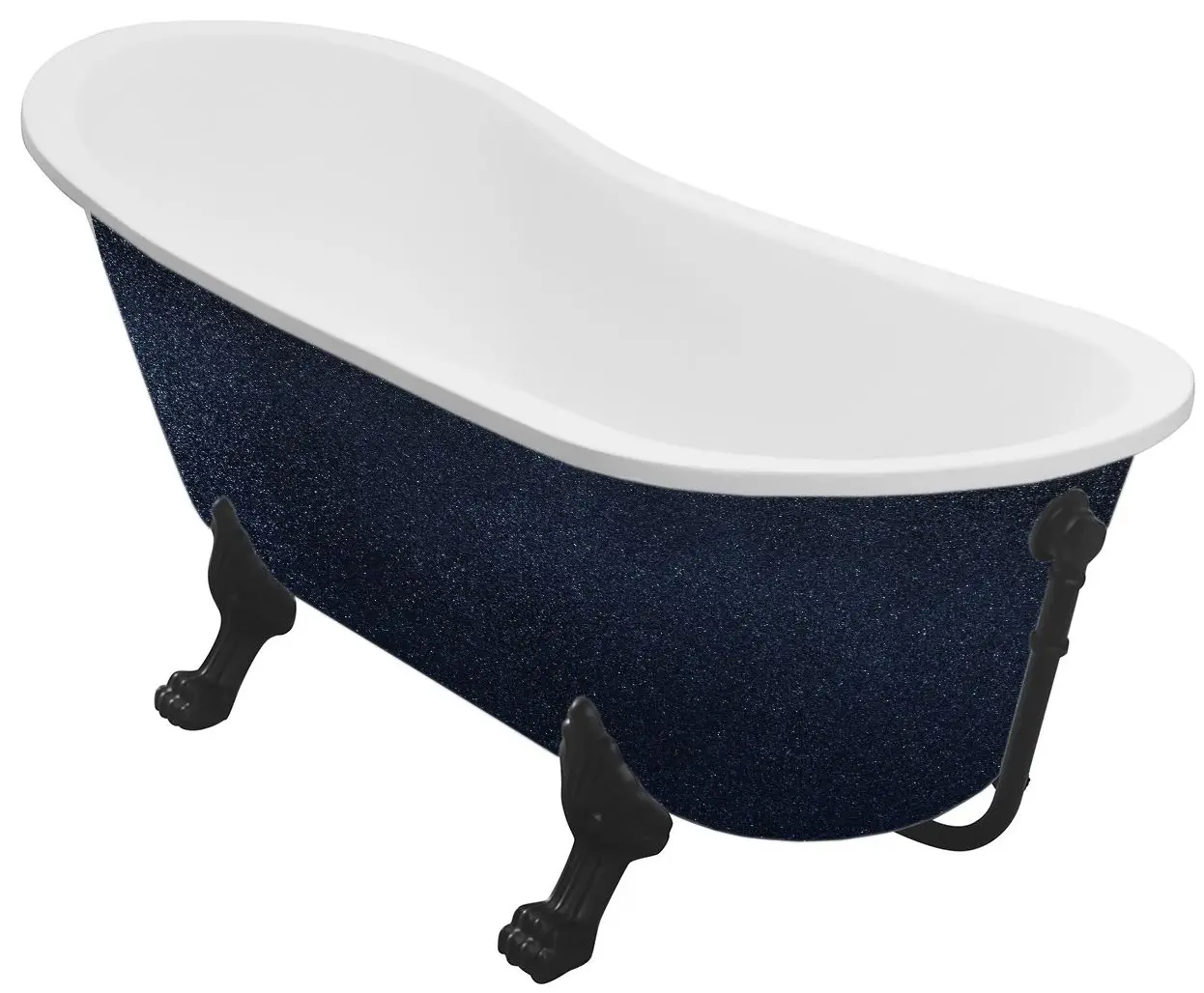 Ванна акриловая Besco Olaya Glam 160x68 (Graphite/White/Black)