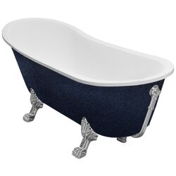 Cada de baie din acril Besco Olaya Glam 160x68 (Graphite/White/Chrome)