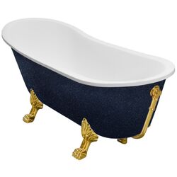 Ванна акриловая Besco Olaya Glam 160x68 (Graphite/White/Gold)