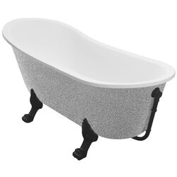 Ванна акриловая Besco Olaya Glam WAO-160-GSB 160x68 (Silver)