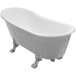 Ванна акриловая Besco Olaya Glam WAO-160-GSC 160x68 (Silver)