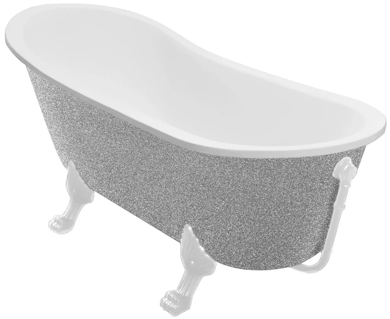 Cada de baie din acril Besco Olaya Glam WAO-160-GSW 160x68 (Silver)