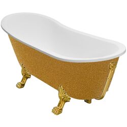 Cada de baie din acril Besco Olaya Glam WAO-160-GZG 160x68 (Gold)