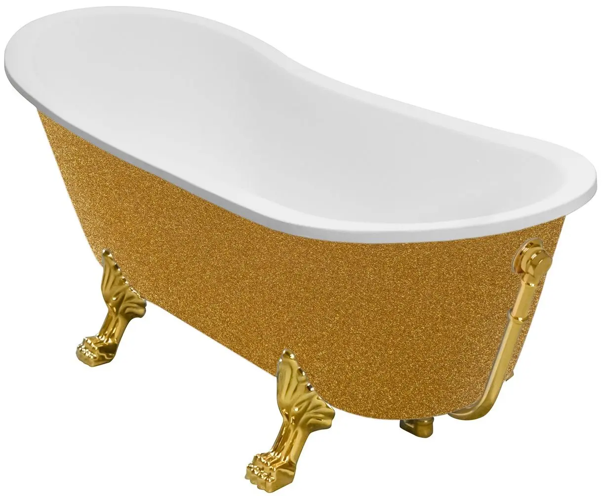 Cada de baie din acril Besco Olaya Glam WAO-160-GZG 160x68 (Gold)