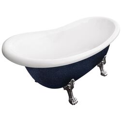 Cada de baie din acril Besco Otylia Glam 160x77 (Graphite/White/Chrome)