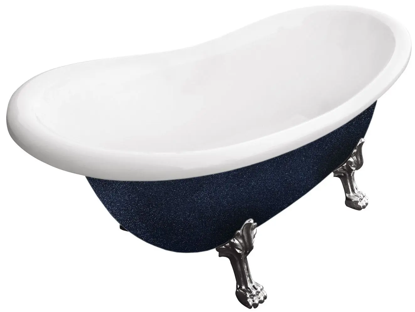 Ванна акриловая Besco Otylia Glam 160x77 (Graphite/White/Chrome)