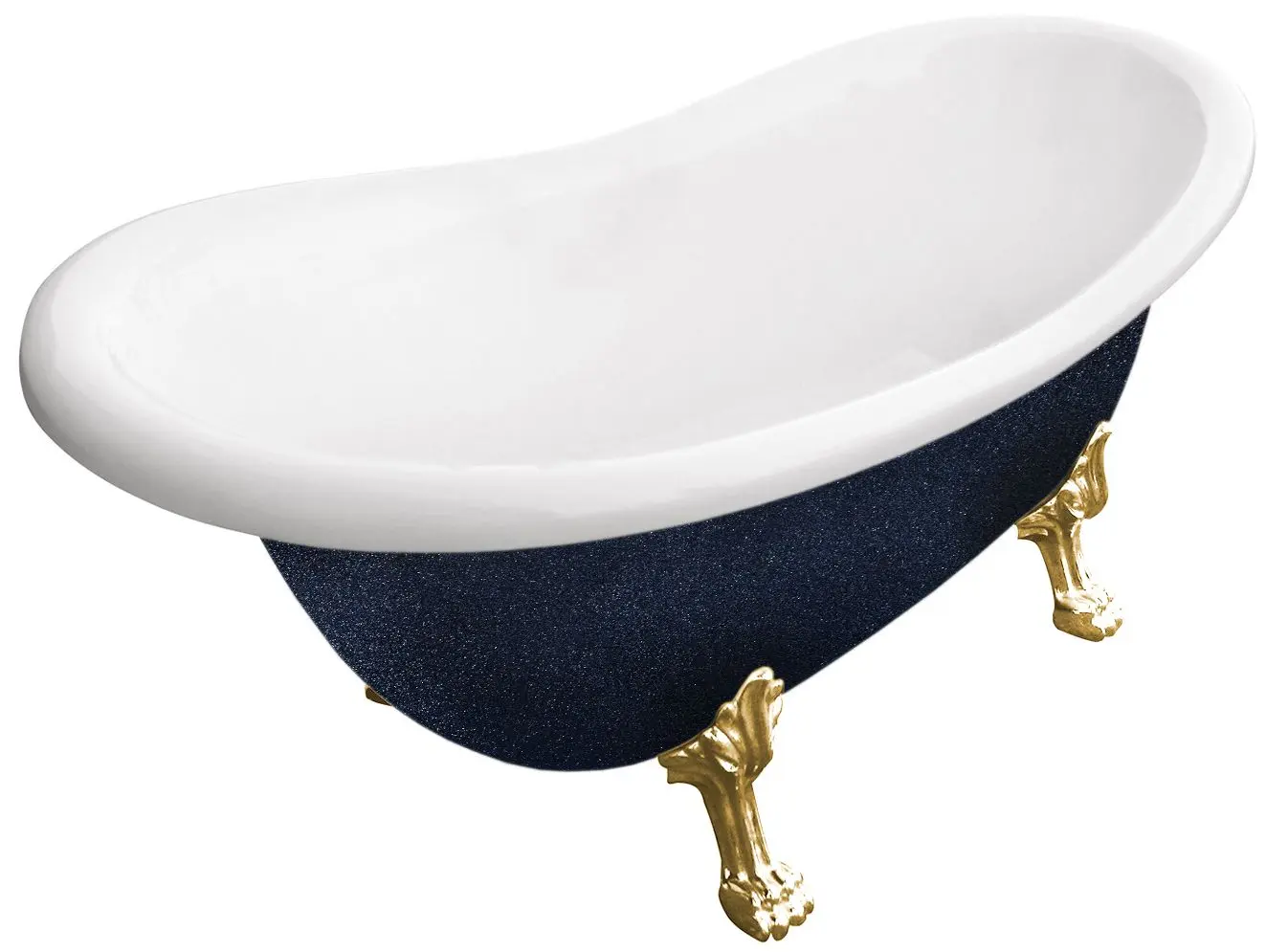 Ванна акриловая Besco Otylia Glam 170x77 (Graphite/White/Gold)